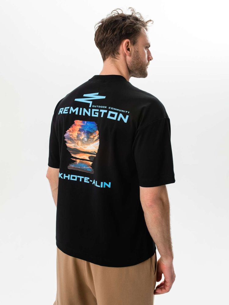 Мужская футболка Remington Sunset View Black — стиль с духом Дальнего Востока